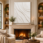 Pale Tide — Sculptural Textured Wall Art