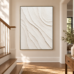 Pale Tide — Sculptural Textured Wall Art