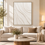 Pale Tide — Sculptural Textured Wall Art