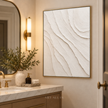 Pale Tide — Sculptural Textured Wall Art
