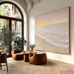 Kinetic Shore 02 — Sculptural Textured Coastal Wall Art
