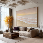 Kinetic Shore 02 — Sculptural Textured Coastal Wall Art