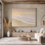 Kinetic Shore 02 — Sculptural Textured Coastal Wall Art
