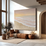 Kinetic Shore 02 — Sculptural Textured Coastal Wall Art