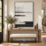 Monochrome Relief 02 — Sculptural Geometric Wall Art