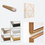Cobalt Terrain 02 — Panoramic Textured Wall Art Set