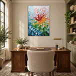 Petal Current — Floral Abstract Painting | AA-9263