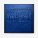 Raw Axis — Cobalt Blue Textured Abstract Wall Art