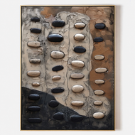 Mineral Path — Sculptural Wabi-Sabi Wall Art