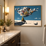 Floating Reverie — Surreal City Wall Art