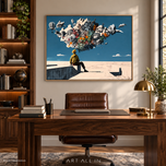 Floating Reverie — Surreal City Wall Art