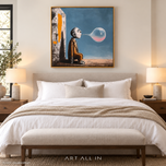 Bubble Reverie — Surreal Figurative Wall Art