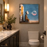 Bubble Reverie — Surreal Figurative Wall Art