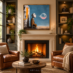 Bubble Reverie — Surreal Figurative Wall Art