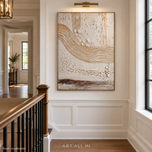 Lunar Study — Ivory Textured Wall Art