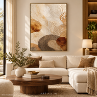 Amber Layers — Gold Textured Abstract Art