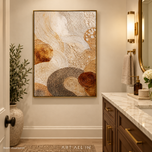 Amber Layers — Gold Textured Abstract Art