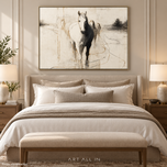 Nomad Movement — White Horse Wall Art