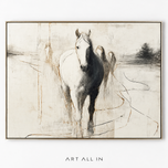 Nomad Movement — White Horse Wall Art