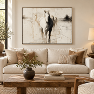 Nomad Movement — White Horse Wall Art