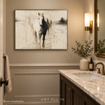 Nomad Movement — White Horse Wall Art