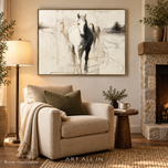 Nomad Movement — White Horse Wall Art