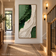Elemental Form 04 — Green and Ivory Textured Wall Art