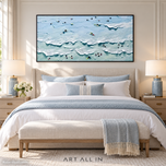 Seafoam Leisure — Blue Ocean Textured Wall Art