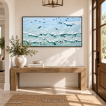 Seafoam Leisure — Blue Ocean Textured Wall Art