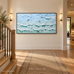 Seafoam Leisure — Blue Ocean Textured Wall Art