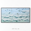 Seafoam Leisure — Blue Ocean Textured Wall Art