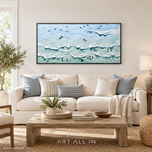 Seafoam Leisure — Blue Ocean Textured Wall Art