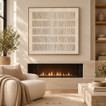 Ivory Rhythm — Vertical Wabi-Sabi Textured Wall Art