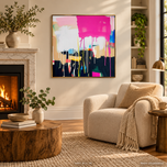 Vivid Current Color Abstract Painting — ART ALL IN AA-9016