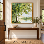 Hushed Valley 02 — Green Woodland Landscape Art