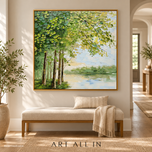 Hushed Valley 02 — Green Woodland Landscape Art