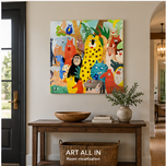 Colorful Menagerie — Whimsical Animal Crowd Art