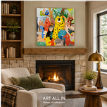 Colorful Menagerie — Whimsical Animal Crowd Art