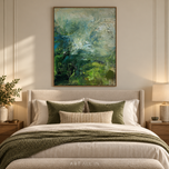 Verdant Atmosphere — Deep Green Abstract Landscape