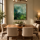 Verdant Atmosphere — Deep Green Abstract Landscape