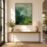 Verdant Atmosphere — Deep Green Abstract Landscape