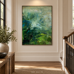 Verdant Atmosphere — Deep Green Abstract Landscape