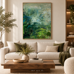 Verdant Atmosphere — Deep Green Abstract Landscape