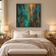 Drifting Archive — Teal & Copper Panoramic Wall Art
