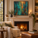 Drifting Archive — Teal & Copper Panoramic Wall Art