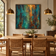 Drifting Archive — Teal & Copper Panoramic Wall Art
