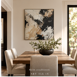 Ink & Khaki Motion — Abstract Expressionist Impasto Painting