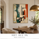 Elemental Sequence — Teal & Rust Textured Wabi-Sabi Wall Art