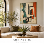 Elemental Sequence — Teal & Rust Textured Wabi-Sabi Wall Art