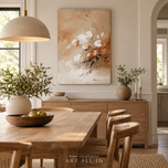Quiet Bloom — Neutral Floral Impasto Wall Art
